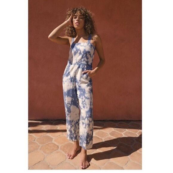Free People AMO Denim
DOT JUMPSUIT SKY TIE DYE - Picture 1 of 7